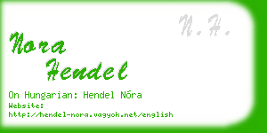 nora hendel business card